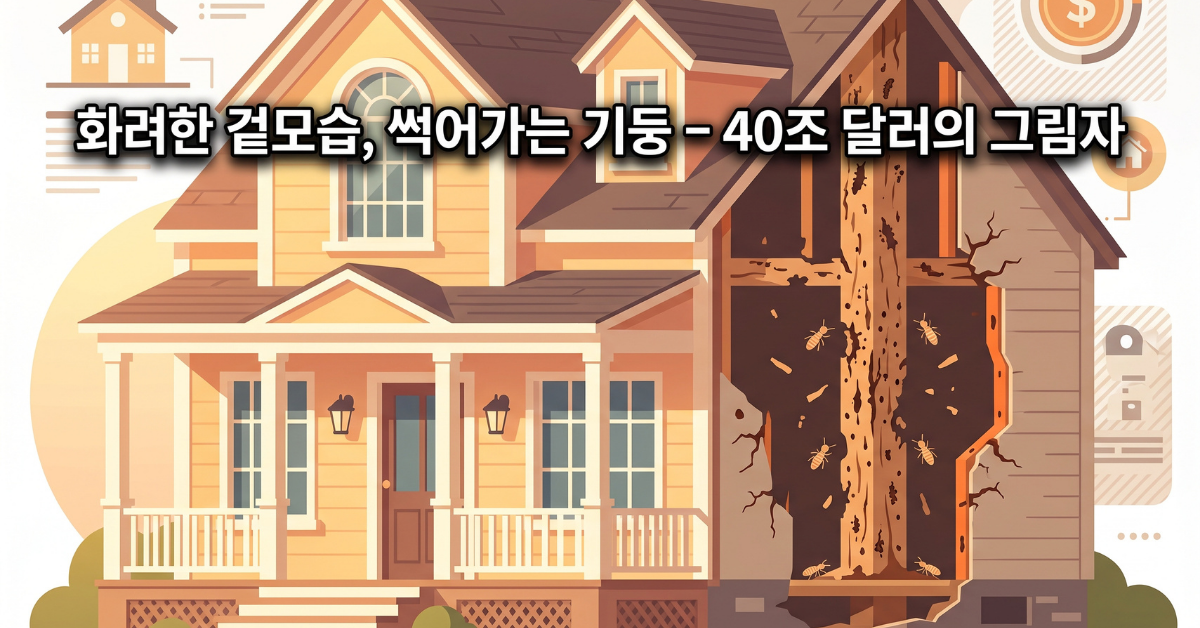 화려한 겉모습 썩어가는 기둥 40조 달러의 그림자