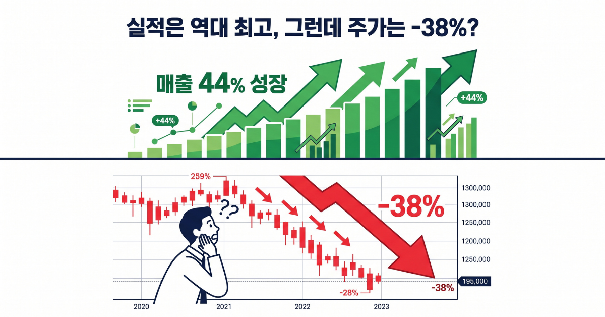 실적은 역대 최고, 그런데 주가는 -38%?