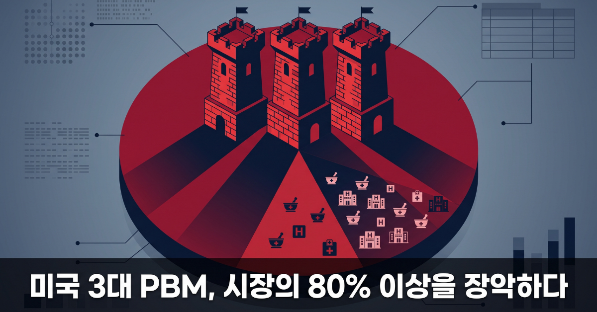 미국 3대 PBM 시장의 80% 이상 장악