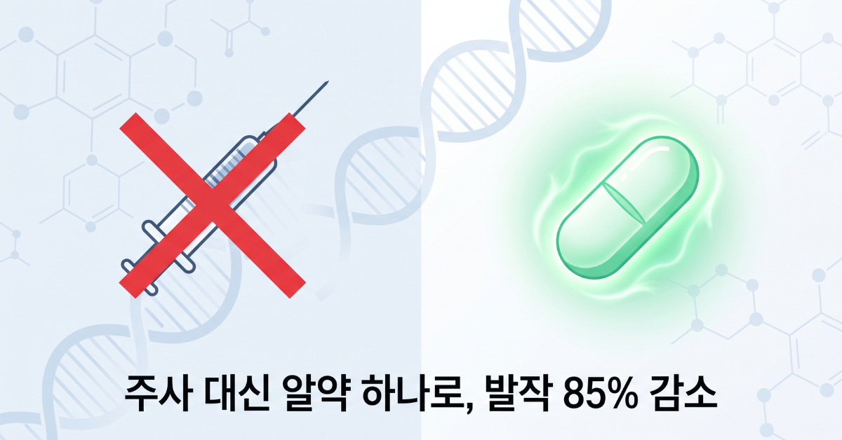 주사 대신 알약 하나로, 발작 85% 감소