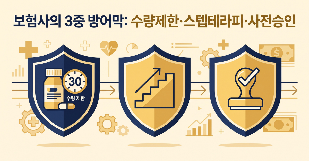보험사의 3중 방어막 수량제한 스텝테라피 사전승인