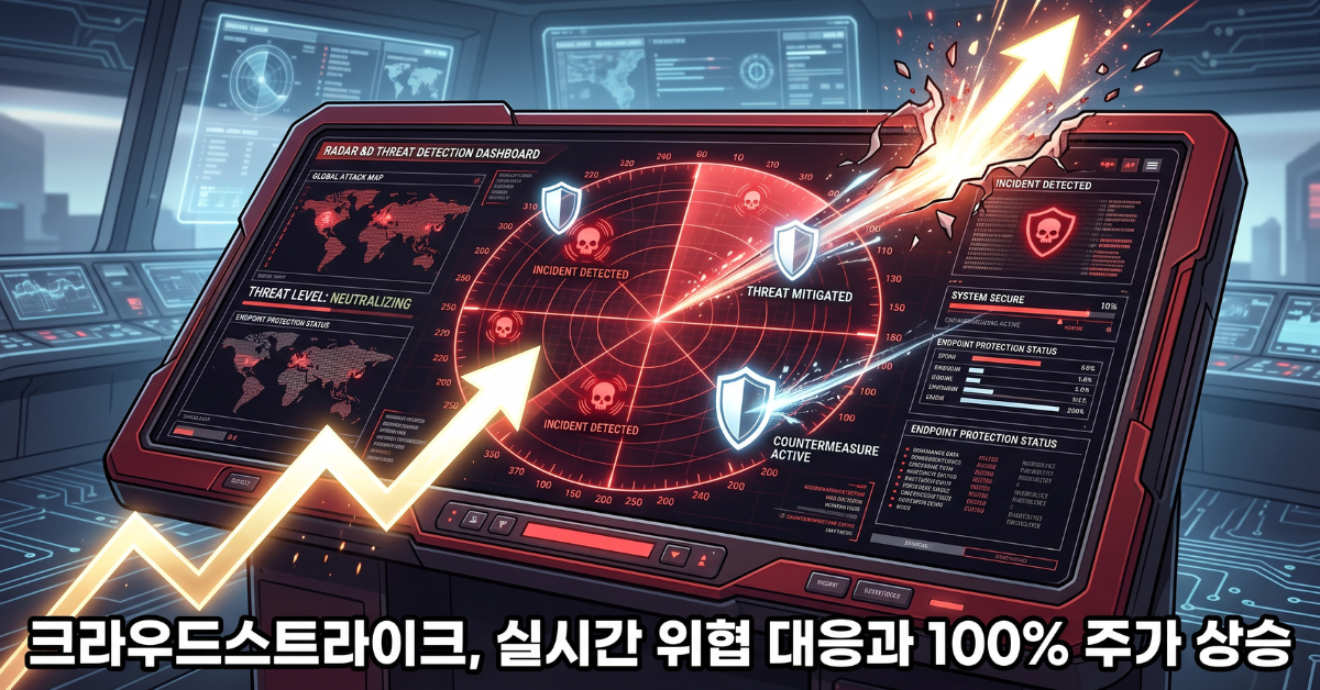 크라우드스트라이크, 실시간 위협 대응과 100% 주가 상승