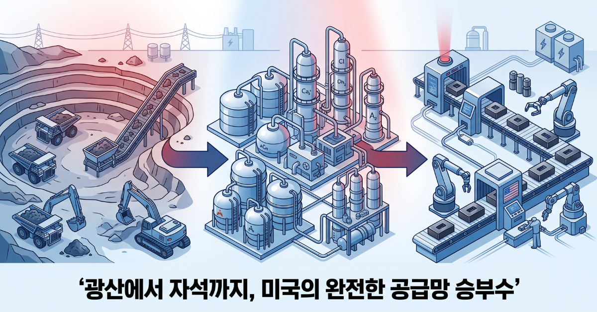 광산에서 자석까지, 미국의 완전한 공급망 승부수