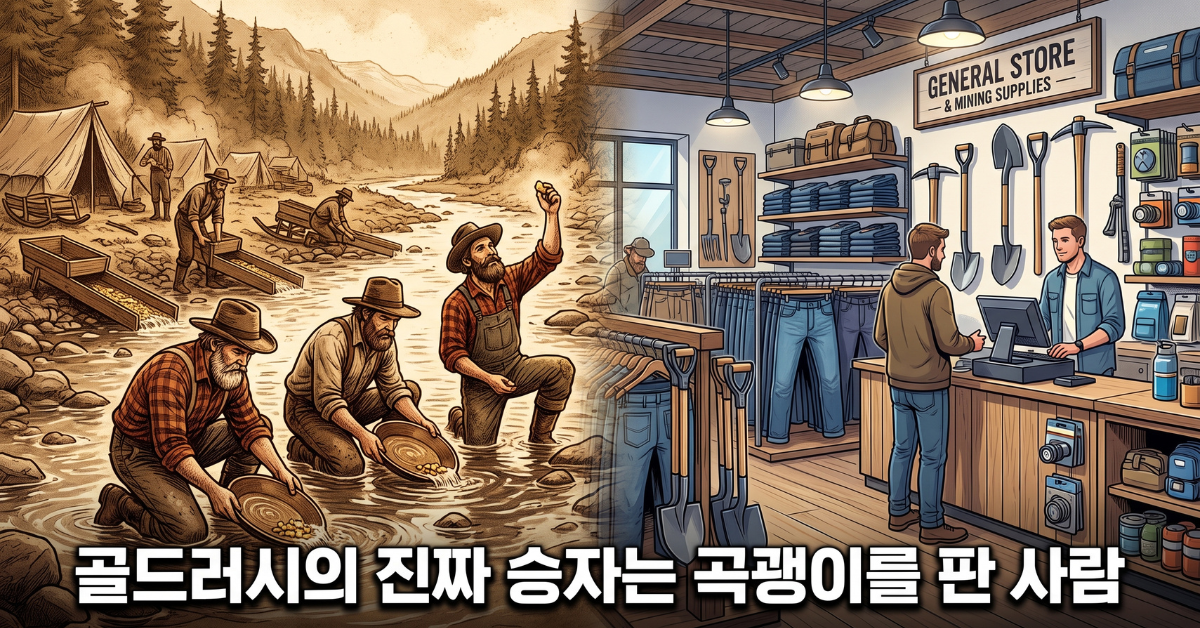 골드러시의 진짜 승자는 곡괭이를 판 사람