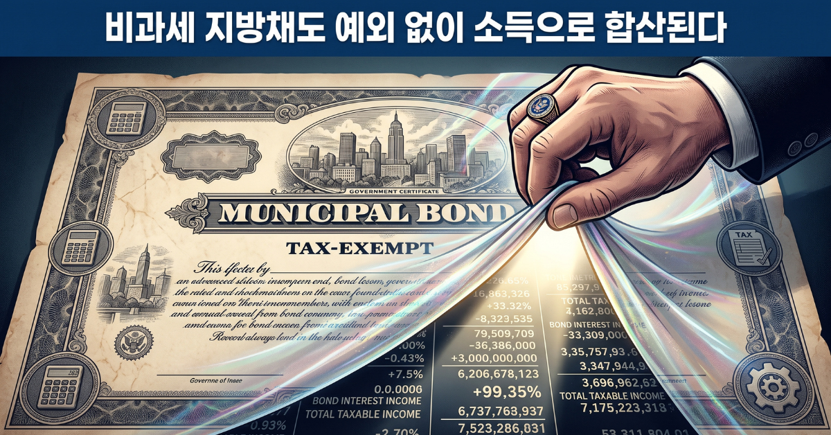 비과세 지방채도 예외 없이 소득으로 합산될 수 있다