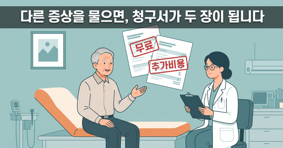 다른 증상을 물으면 청구서가 두 장이 됩니다