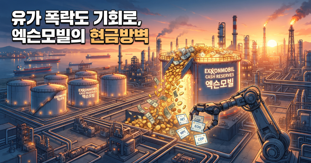유가 폭락도 자사주매입 기회로 바꾸는 엑슨모빌의 현금 방호벽