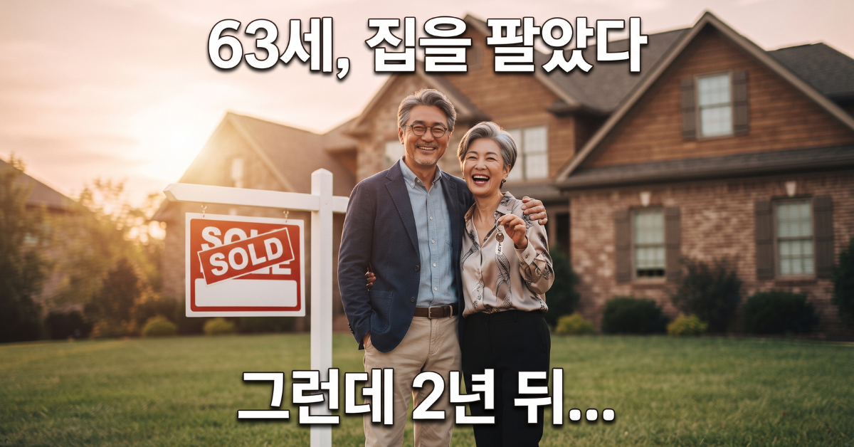 63세 집을 팔았다, 그런데 2년 뒤