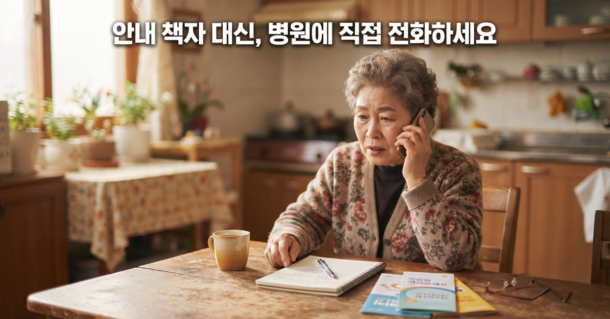 메디케어 공개등록 병원에 전화로 네트워크를 확인하는 모습