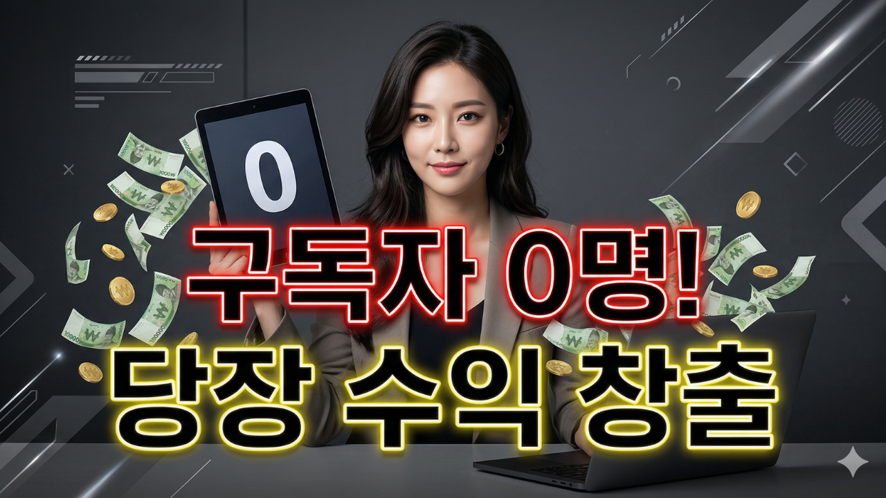 구독자 0명으로 유튜브 수익 창출? 애드센스 없이 돈 버는 5가지 현실적인 전략?