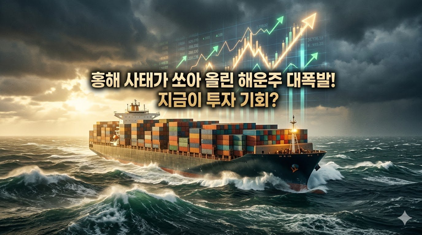 지정학적 위기가 만든 수익 기회: 홍해 사태와 폭등하는 해운주 핵심 분석.